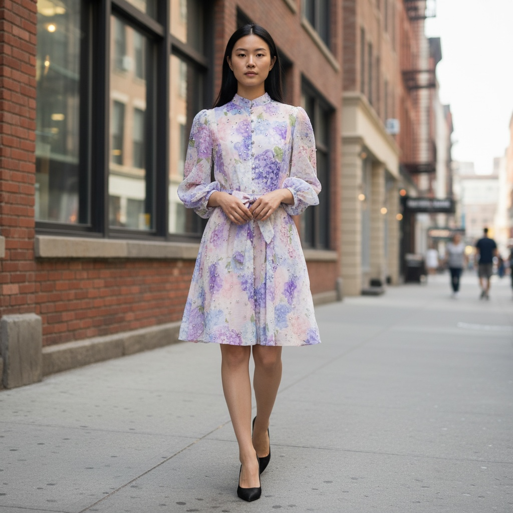 Elegant Floral Midi Dress