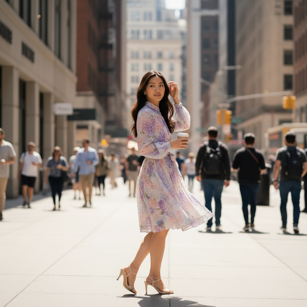 Elegant Floral Midi Dress