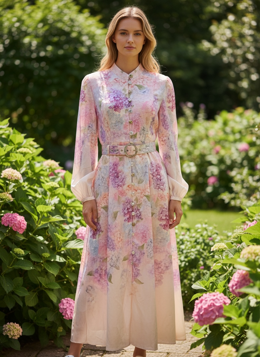 Pastel Bloom Maxi Dress