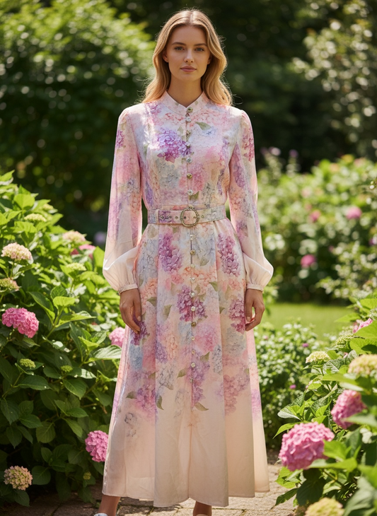 Pastel Bloom Maxi Dress