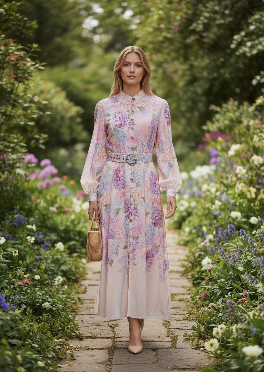 Pastel Bloom Maxi Dress