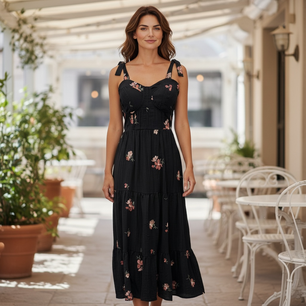 Floral Maxi Dress – Women’s Casual Chic Summer Long Dress