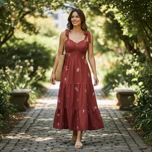 Floral Maxi Dress – Elegant Summer Boho Dress