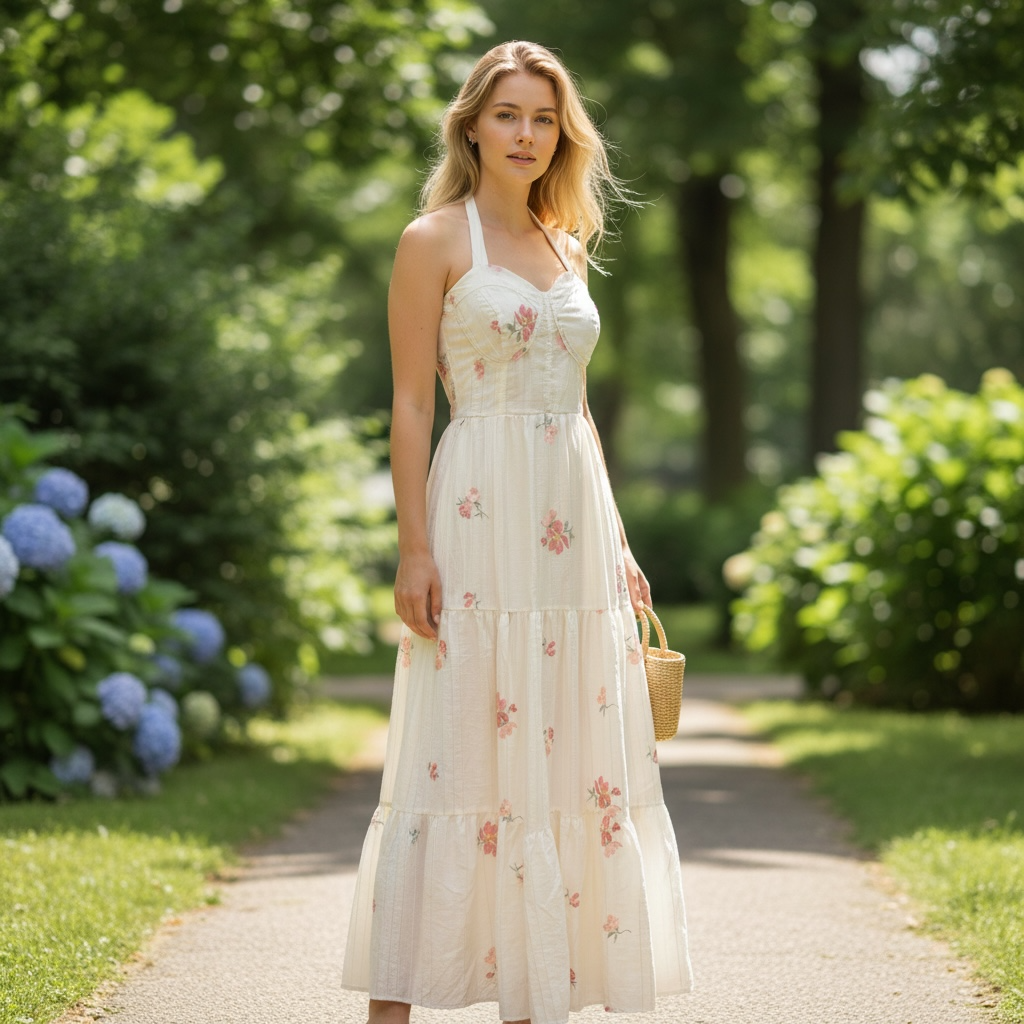 Floral Summer Maxi Dress for Women – Casual Chic Vacation Outfit