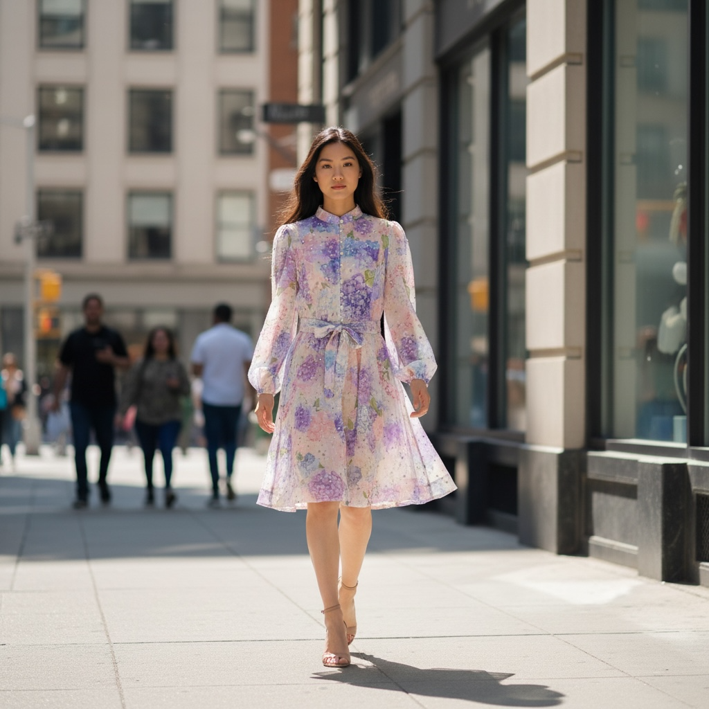 Elegant Floral Midi Dress
