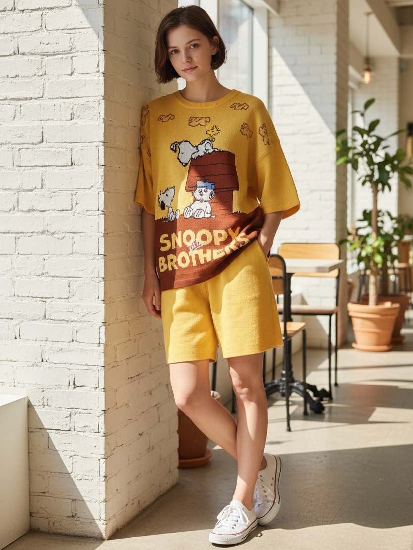 Snoopy Brothers Knitted Lounge Set