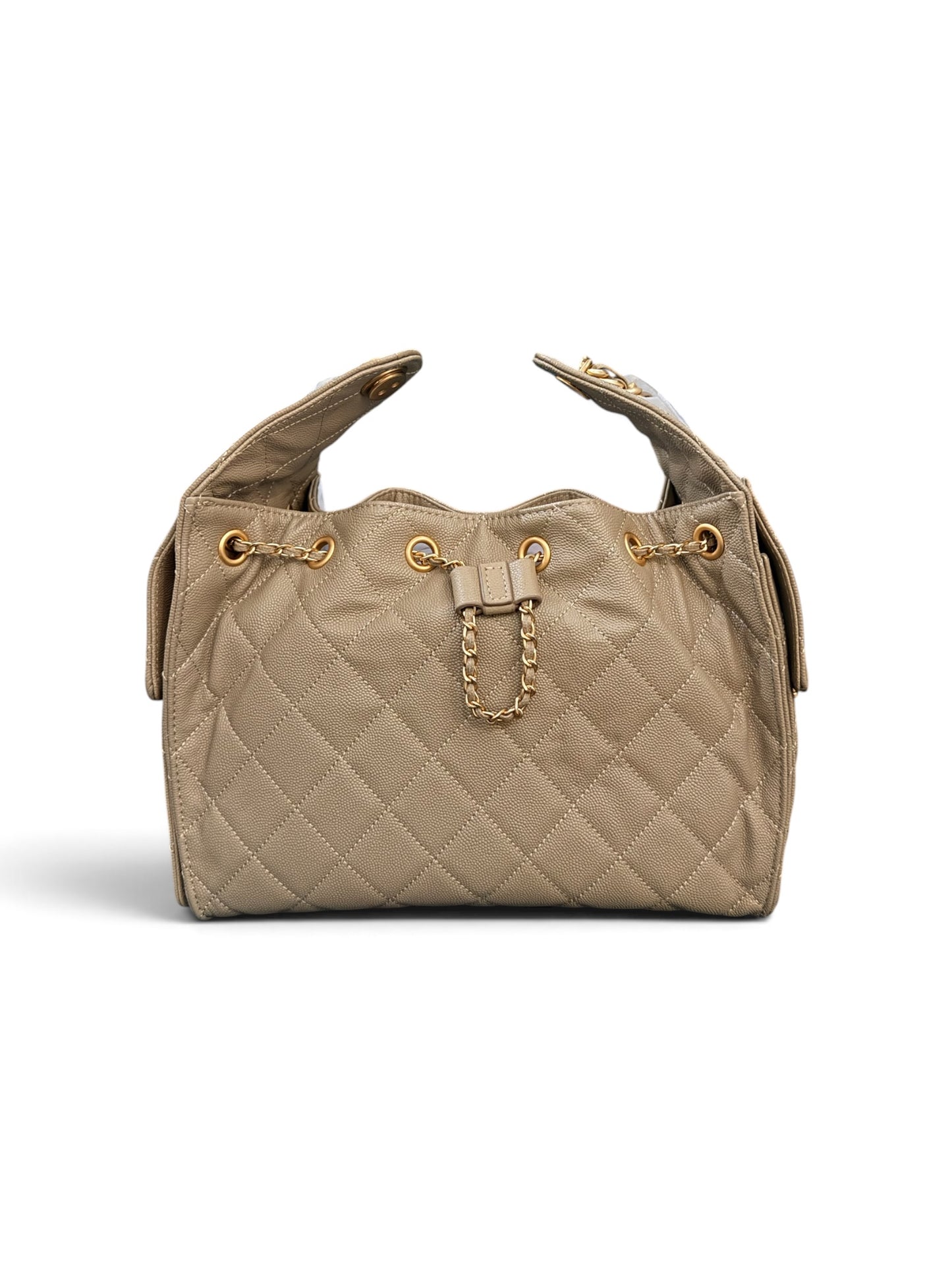 Queen Material London Grey Calf Quilted Bag – Regular Size