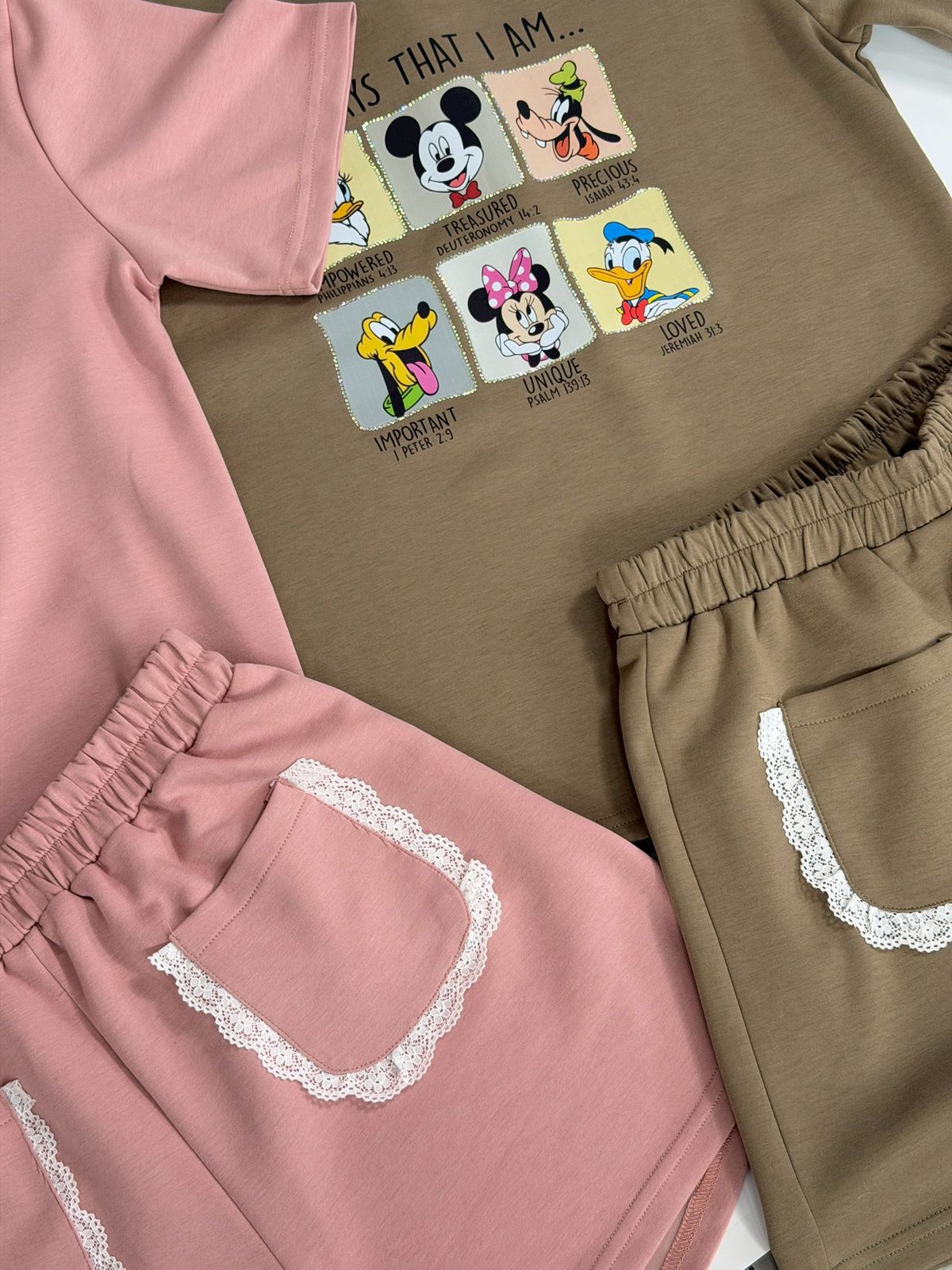 Mickey Rhinestone Coord Set – Soft Stretch